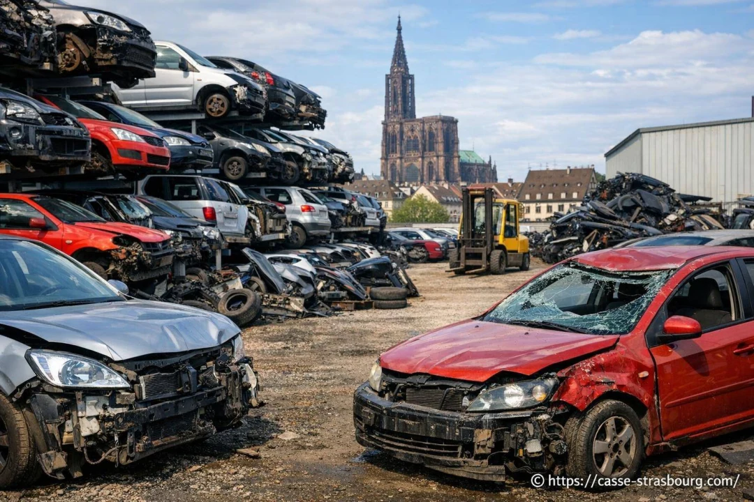 Guides casse auto à Strasbourg : épave, pièces, VHU et reprise