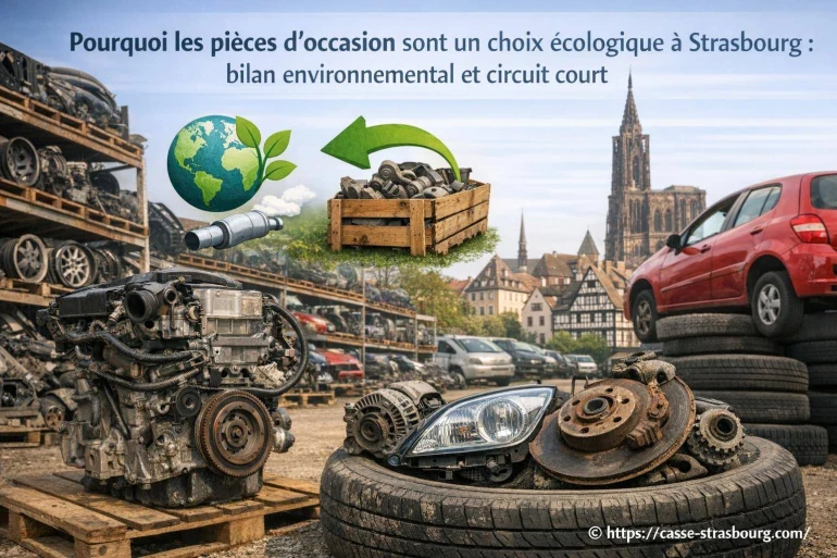 Pourquoi les pièces d’occasion sont un choix écologique à Strasbourg entre bilan environnemental et circuit court