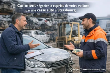 Comment négocier la reprise de votre voiture par une casse auto à Strasbourg ?