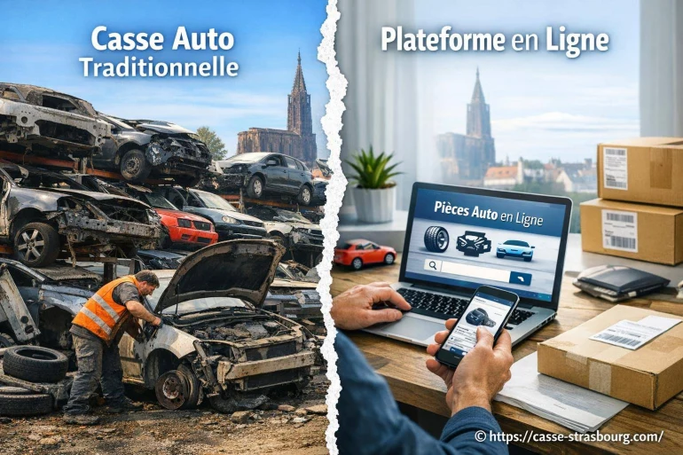 Différences entre casses auto traditionnelles et plateformes en ligne à Strasbourg et alentours